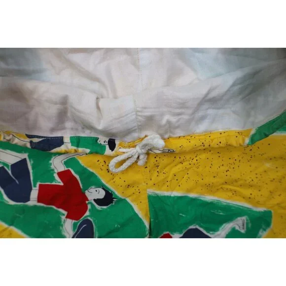 Vtg 70s Streetwear Mens Medium Abstract Beach Surfing Lined Shorts Trunks USA